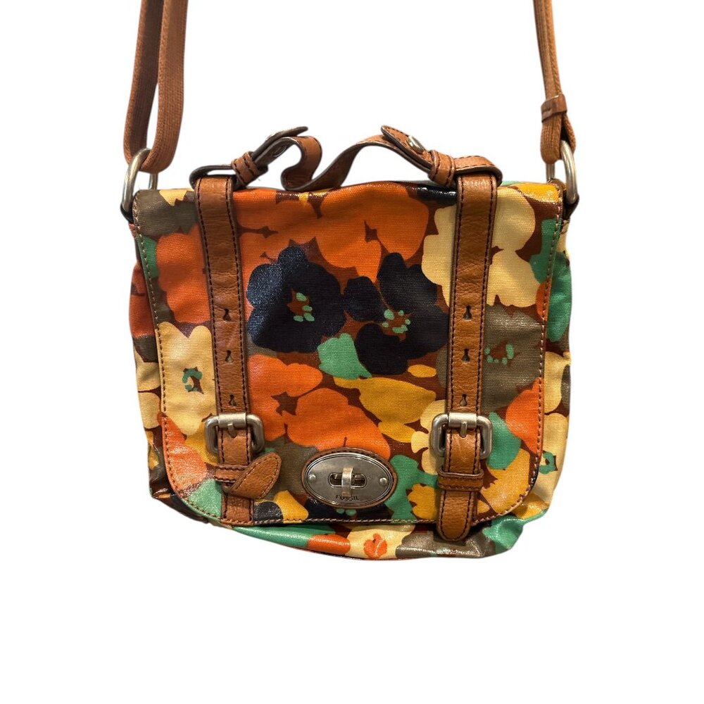 Fossil Floral Crossbody Purse | Key-Per Collection | Leather Trim - Picture 3 of 13